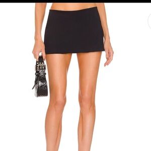 Danielle Guizio black micro skirt NWT